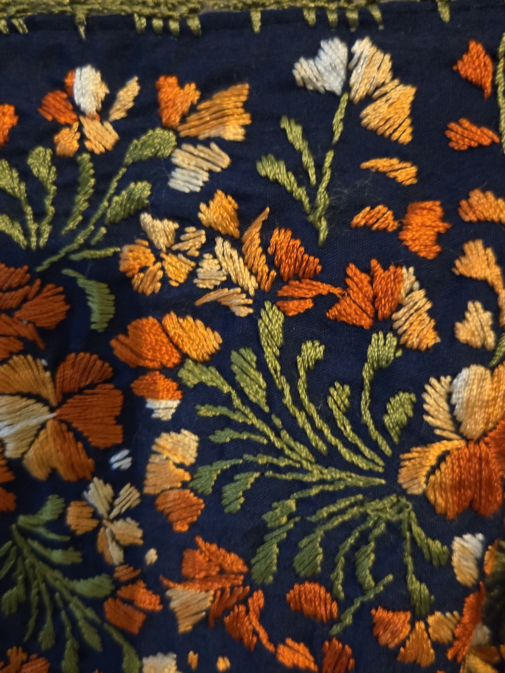 Oaxacan Hand Embroidered Floral Square-Neck Top - Picture 4 of 5